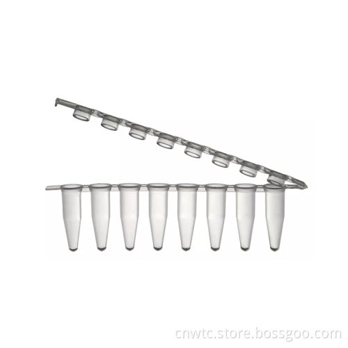 Optical Micro 8-Well PCR Tubes (0.1ml, 0.2ml) with QPCR Cap